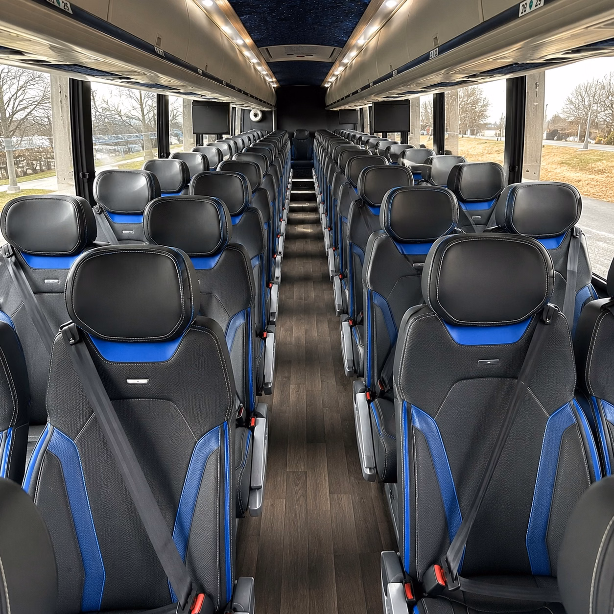 carrollton charter bus rental interior
